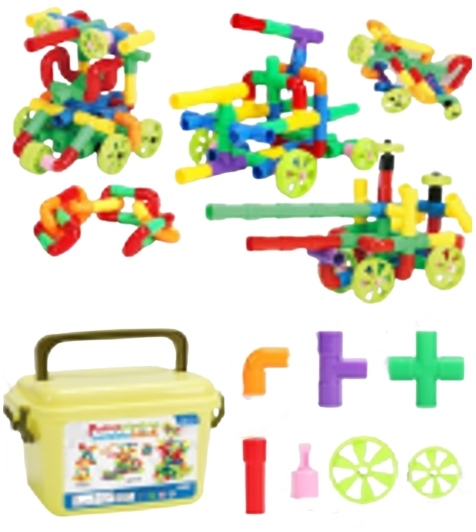 Klocki konstrukcyjne Rurki w skrzynce 176 elementów