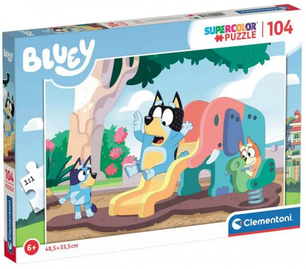 Puzzle 104 Super kolor Bluey 27171